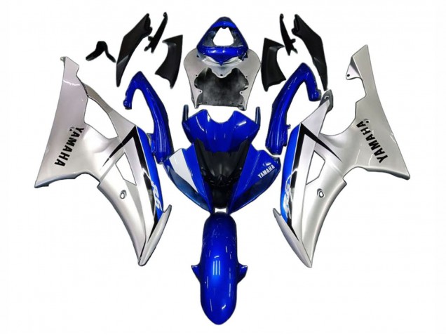 Carenagens Moto Yamaha YZF 600 R6 2008-2016 - Prata Azul