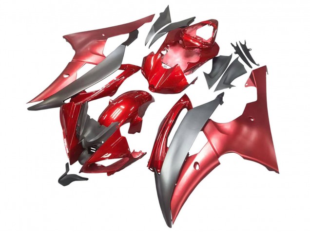 Carenagens Moto Yamaha YZF 600 R6 2008-2016 - Vermelho Cinzento