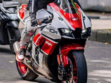 Carenagens Moto Kawasaki ZX10R 2021-2025 - Branco Vermelho Preto