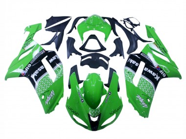 Carenagens Moto Kawasaki ZX6R 2007-2008 - Verde Preto Ninja