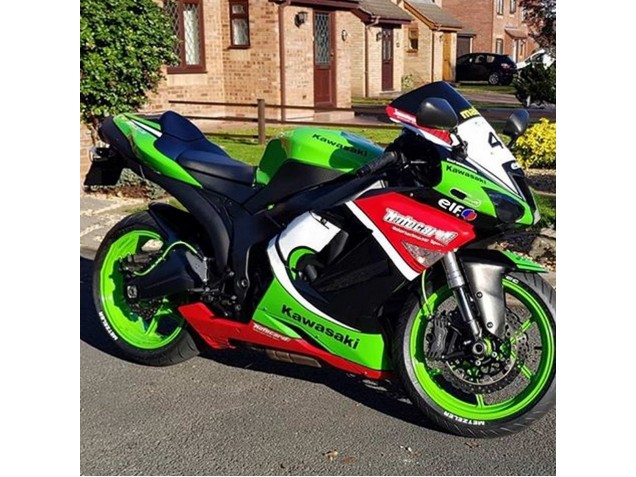 Carenagens Moto Kawasaki ZX6R 2007-2008 - Verde Vermelho