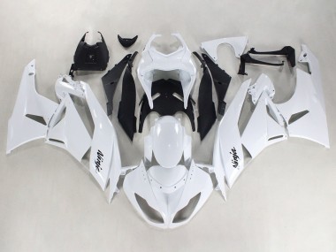 Carenagens Moto Kawasaki ZX6R 2009-2012 - Branco Preto Ninja