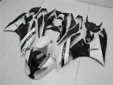 Carenagens Moto Kawasaki ZX6R 2009-2012 - Preto Brilhante Branco