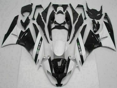 Carenagens Moto Kawasaki ZX6R 2009-2012 - Preto Brilhante Branco