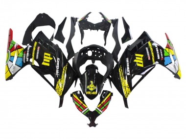 Carenagens Moto Kawasaki EX300 2013-2024 - Preto Brilhante Amarelo Vermelho Verde Azul Branco