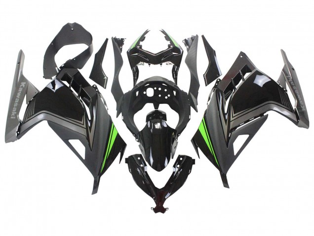 Carenagens Moto Kawasaki EX300 2013-2024 - Preto Brilhante Preto Fosco Verde