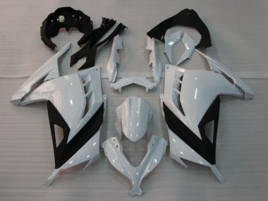 Carenagens Moto Kawasaki EX300 2013-2024 - Branco Brilhante Preto