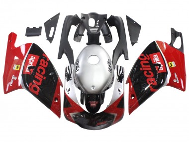 Carenagens Moto Aprilia RS125 2000-2005 - Vermelho Preto Prata Corrida