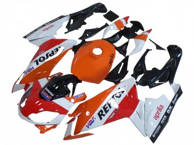 Carenagens Moto Aprilia RS125 2006-2011 - Branco Laranja Vermelho Repsol