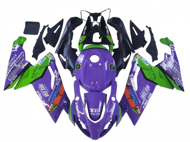 Carenagens Moto Aprilia RS125 2006-2011 - Roxo Verde Vermelho