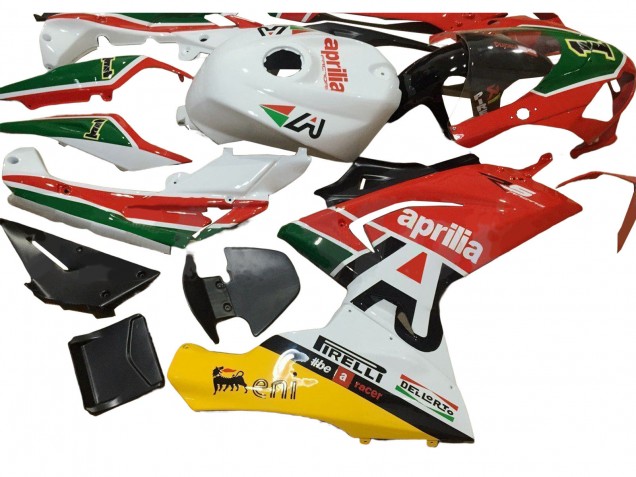 Carenagens Moto Aprilia RS125 2006-2011 - Branco Vermelho Verde