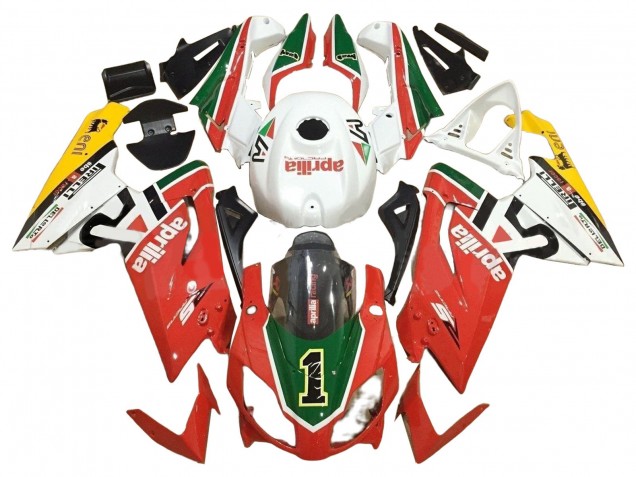 Carenagens Moto Aprilia RS125 2006-2011 - Branco Vermelho Verde