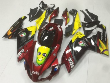 Carenagens Moto Aprilia RS125 2006-2011 - Vermelho Amarelo Preto Tubarão
