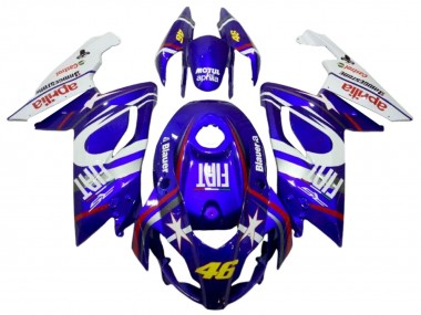 Carenagens Moto Aprilia RS125 2006-2011 - Branco Azul Fiat 46