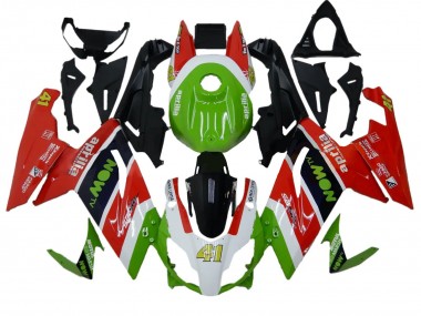 Carenagens Moto Aprilia RS125 2006-2011 - Verde Branco Vermelho Preto