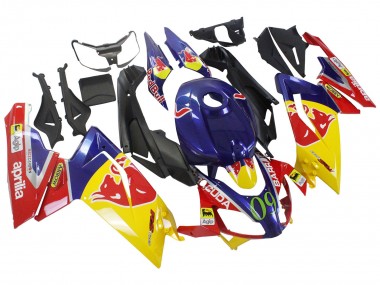 Carenagens Moto Aprilia RS125 2006-2011 - Amarelo Azul Escuro Red Bull