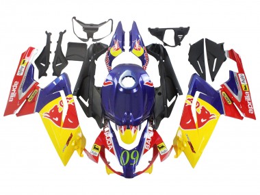 Carenagens Moto Aprilia RS125 2006-2011 - Amarelo Azul Escuro Red Bull