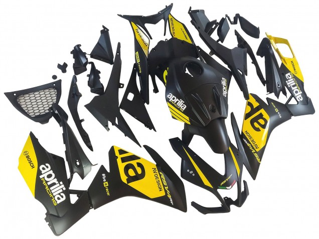 Carenagens Moto Aprilia RS4 50 125 2012-2019 - Amarelo Preto Fosco