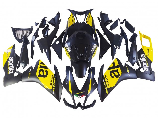 Carenagens Moto Aprilia RS4 50 125 2012-2019 - Amarelo Preto Fosco