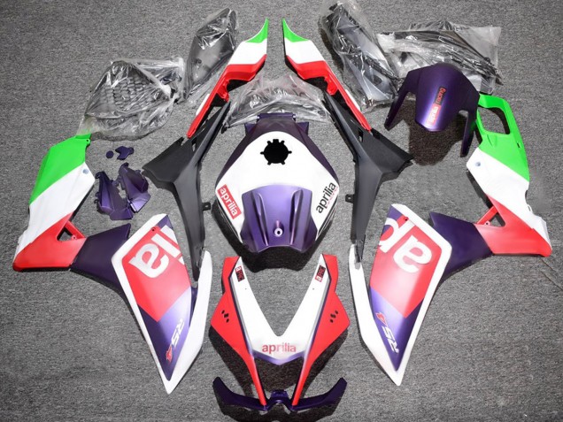 Carenagens Moto Aprilia RS4 50 125 2012-2018 - Branco Verde Vermelho Roxo