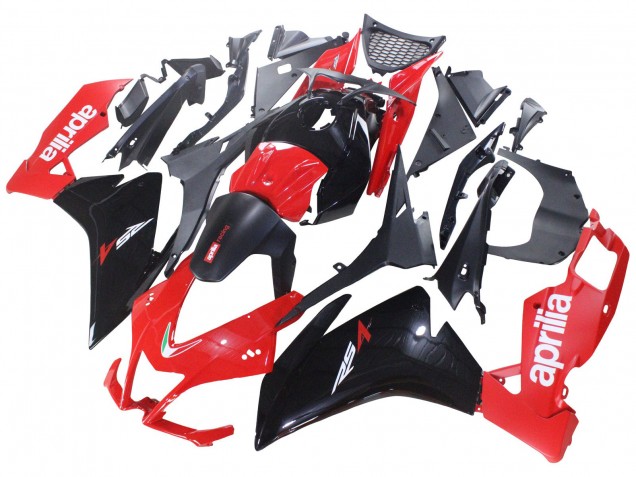 Carenagens Moto Aprilia RS4 50 125 2012-2019 - Vermelho Preto Brilhante