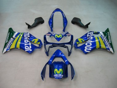 Carenagens Moto Honda CBR600 F4i 2004-2007 - Azul Amarelo Verde MoviStar