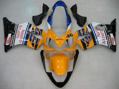 Carenagens Moto Honda CBR600 F4i 2004-2007 - Amarelo Azul Branco Preto Nastro Azzurro