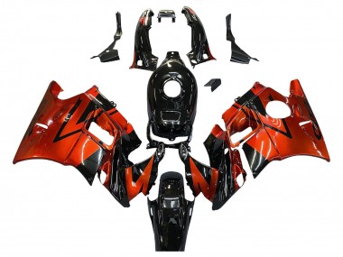 Carenagens Moto Honda CBR600 F2 1991-1994 - Laranja Preto Brilhante