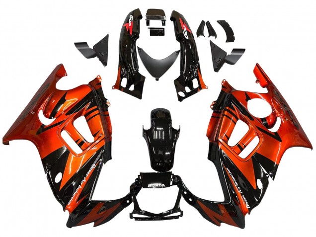 Carenagens Moto Honda CBR600 F3 1995-1996 - Laranja Preto Brilhante