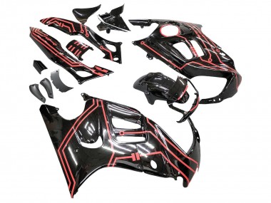 Kits Carenagem Moto Honda CBR600 F3 1997-1998 - Vermelho Preto Brilhante