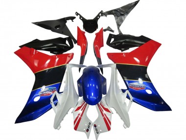 Carenagens Moto Honda CBR600F 2011-2013 - Branco Vermelho Azul Preto Brilhante