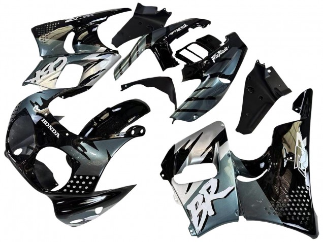 Carenagens Moto Honda CBR900RR 893 1992-1993 - Prata Preto Brilhante
