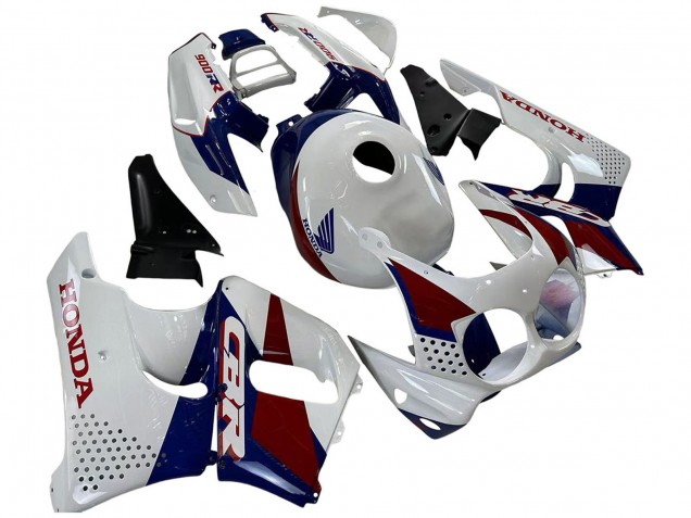 Carenagens Moto Honda CBR900RR 893 1992-1993 - Branco Vermelho Azul Escuro