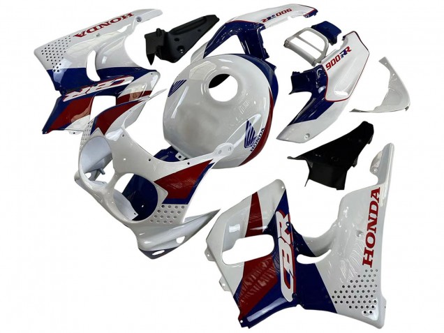Carenagens Moto Honda CBR900RR 893 1992-1993 - Branco Vermelho Azul Escuro