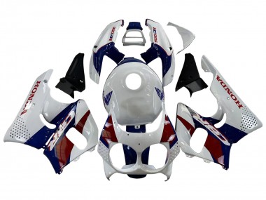 Carenagens Moto Honda CBR900RR 893 1992-1993 - Branco Vermelho Azul Escuro