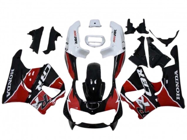 Carenagens Moto Honda CBR900RR 893 1996-1997 - Branco Vermelho Preto Brilhante