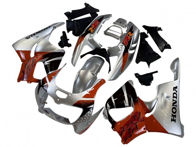 Carenagens Moto Honda CBR900RR 893 1996-1997 - Prata Vermelho Preto Brilhante