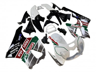 Carenagens Moto Honda CBR900RR 893 1996-1997 - Branco Verde Cinzento Preto Brilhante Castrol
