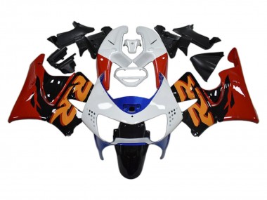 Carenagens Moto Honda CBR900RR 919 1998-1999 - Branco Vermelho Azul Preto Brilhante