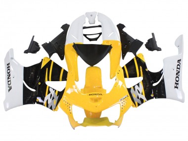 Carenagens Moto Honda CBR900RR 919 1998-1999 - Branco Amarelo Preto Brilhante