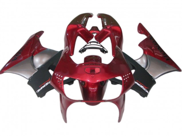 Carenagens Moto Honda CBR900RR 919 1998-1999 - Vermelho Escuro Preto Cinzento