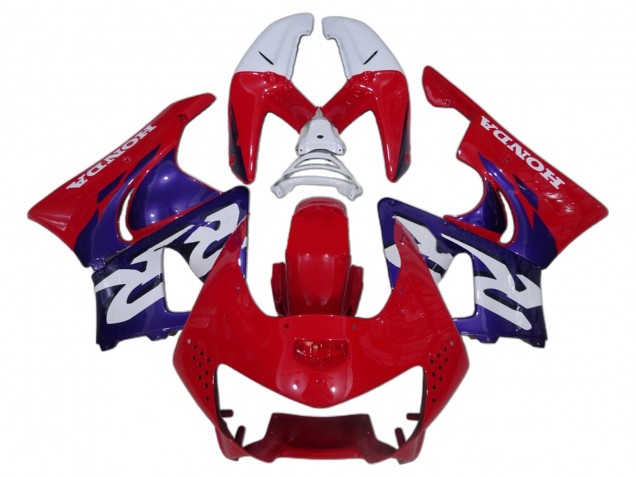 Carenagem Moto Honda CBR900RR 919 1998-1999 - Branco Vermelho Azul