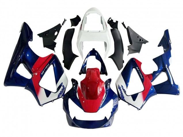 Carenagem Moto Honda CBR900RR 929 2000-2001 - Branco Vermelho Azul