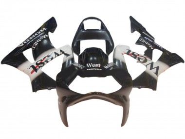 Carenagens Moto Honda CBR900RR 929 2000-2001 - Preto Brilhante Branco West