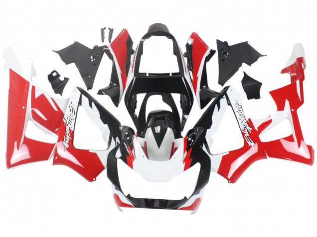 Carenagens Moto Honda CBR900RR 929 2000-2001 - Branco Vermelho Preto Brilhante Corrida