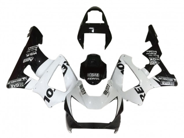 Carenagens Moto Honda CBR900RR 929 2000-2001 - Branco Preto Brilhante Repsol