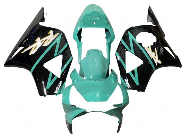Carenagens Moto Honda CBR900RR 954 2002-2003 - Verde Claro Preto Brilhante