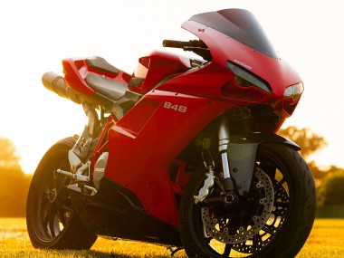 Carenagens Moto Ducati 848 2007-2014 - Vermelho Preto Brilhante