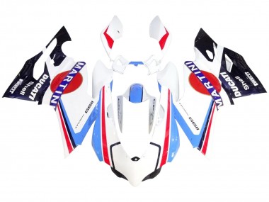 Carenagens Moto Ducati 1199 2011-2014 - Branco Vermelho Azul Preto Brilhante Martini