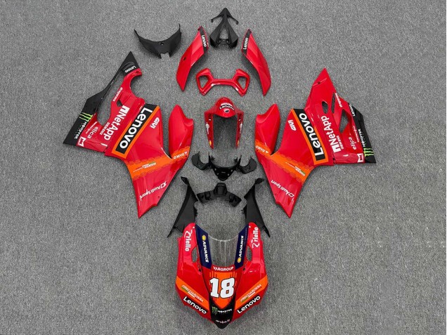 Carenagens Moto Ducati Panigale 899/1199 2011-2014 - Vermelho Laranja Preto Monstro Lenovo 18